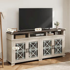 Mobile TV da 80 pollici, mobile TV Mid Century Modern con luci a LED e contenitore - 65 pollici