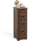 33 Mobiletti Dispensa da Cucina, Armadietto Bagno da Appoggio in Legno con 4 Cassetti per Cucina e Sala da Pranzo