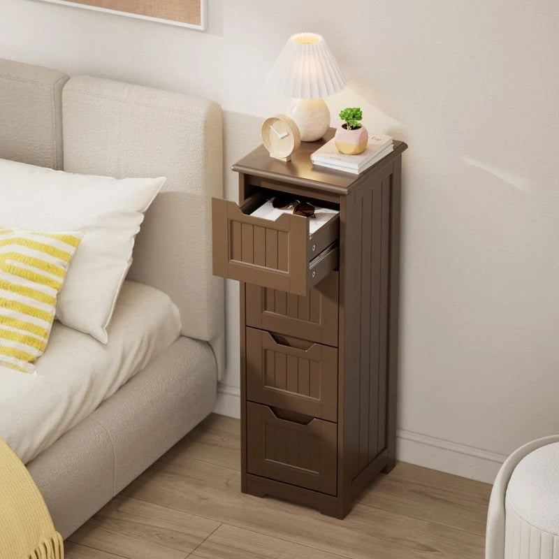 33 Mobiletti Dispensa da Cucina, Armadietto Bagno da Appoggio in Legno con 4 Cassetti per Cucina e Sala da Pranzo