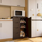 33 Mobiletti Dispensa da Cucina, Armadietto Bagno da Appoggio in Legno con 4 Cassetti per Cucina e Sala da Pranzo