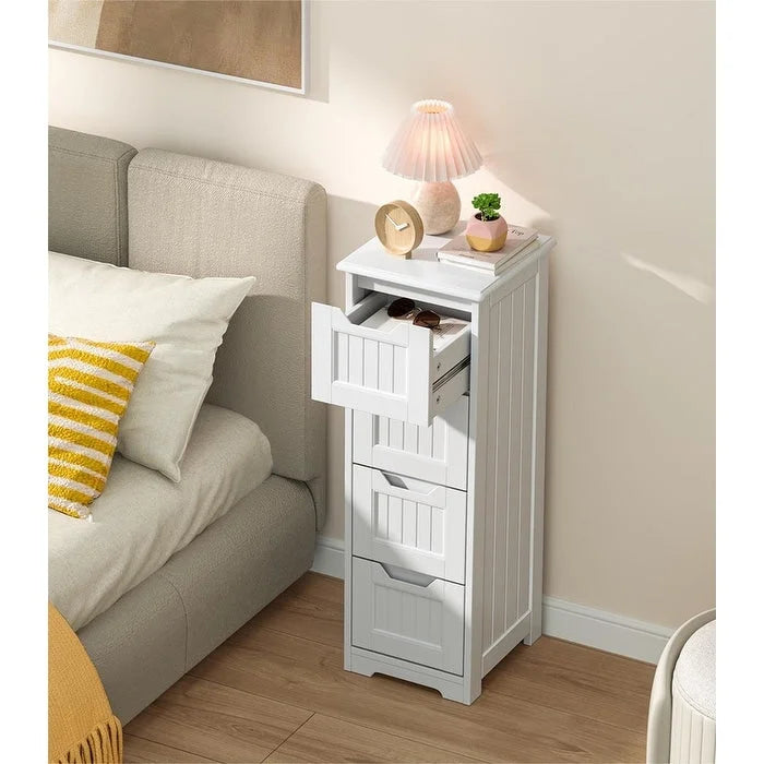 33 Mobiletti Dispensa da Cucina, Armadietto Bagno da Appoggio in Legno con 4 Cassetti per Cucina e Sala da Pranzo