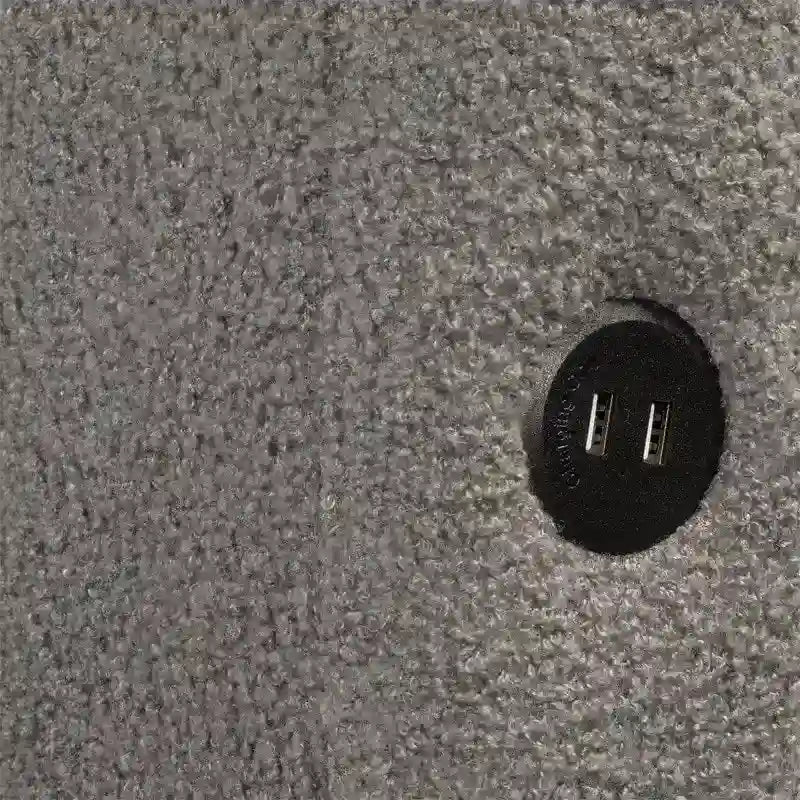 Letto a divano imbottito Queen Size con 2 cassetti portaoggetti, divano letto moderno con porta USB e bracciolo