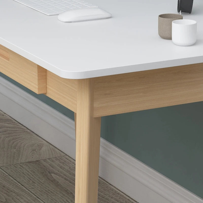Scrivania in legno da 120 cm con 2 cassetti - 4 colori