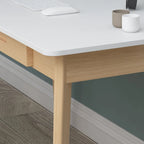 Scrivania in legno da 120 cm con 2 cassetti - 4 colori
