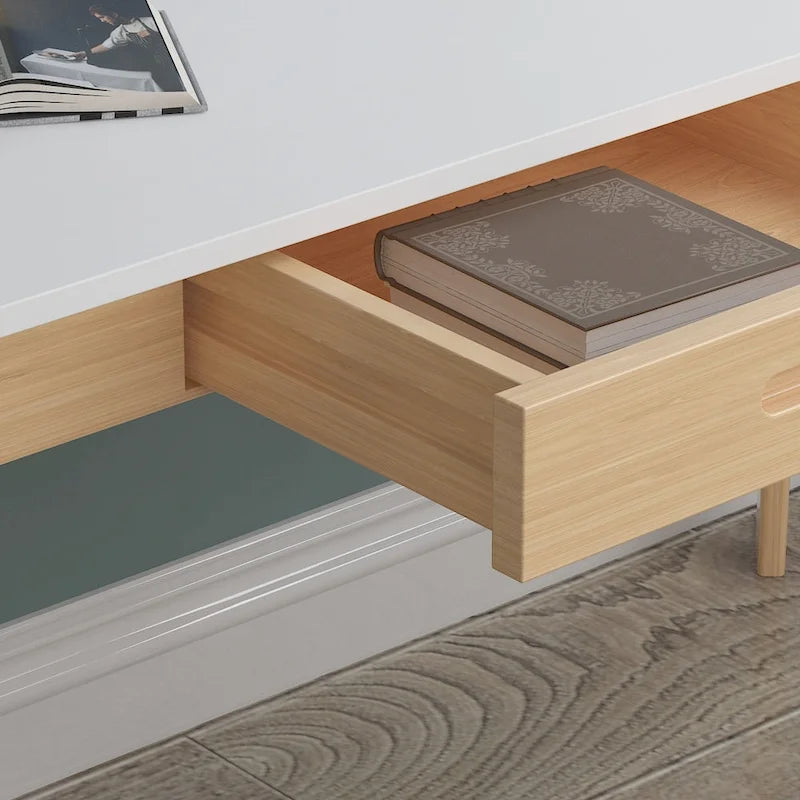 Scrivania in legno da 120 cm con 2 cassetti - 4 colori