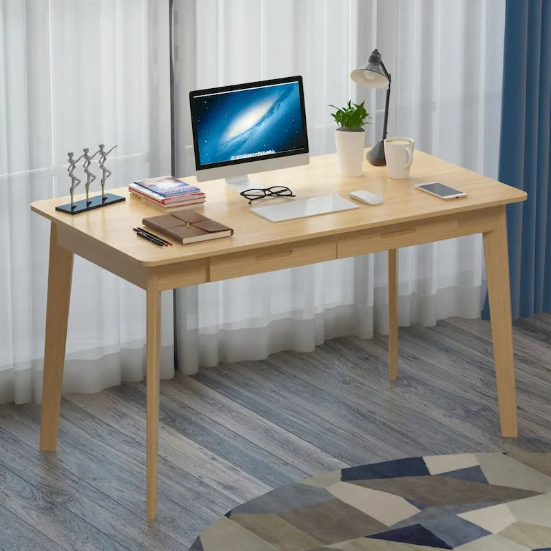 Scrivania in legno da 120 cm con 2 cassetti - 4 colori
