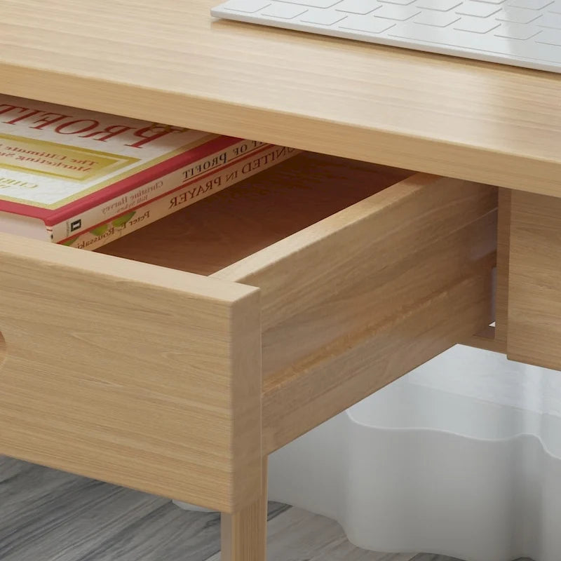 Scrivania in legno da 120 cm con 2 cassetti - 4 colori