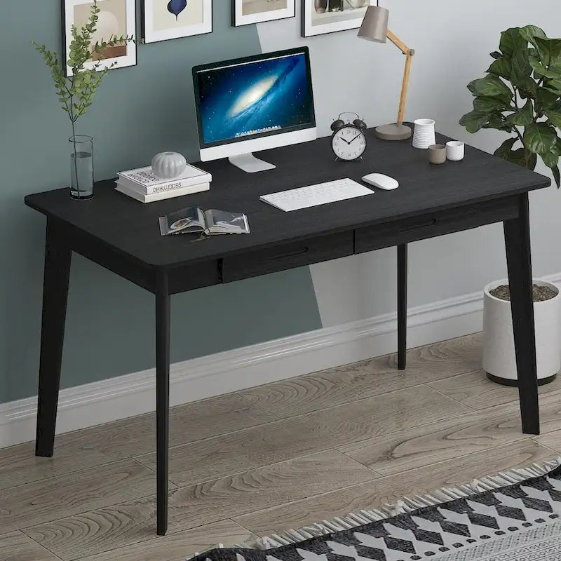Scrivania in legno da 120 cm con 2 cassetti - 4 colori