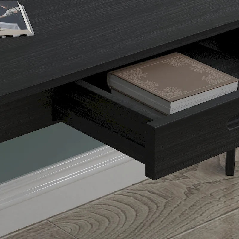 Scrivania in legno da 120 cm con 2 cassetti - 4 colori