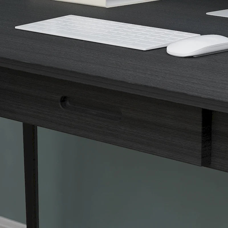 Scrivania in legno da 120 cm con 2 cassetti - 4 colori