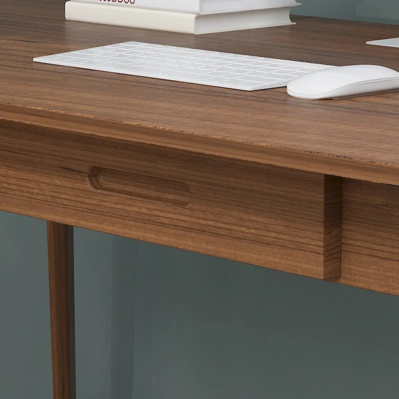 Scrivania in legno da 120 cm con 2 cassetti - 4 colori