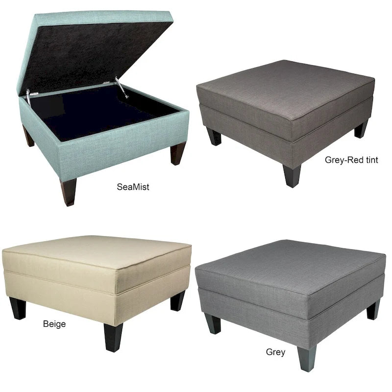 Pouf Madison Squared imbottito con bordino e di dimensioni Oversize