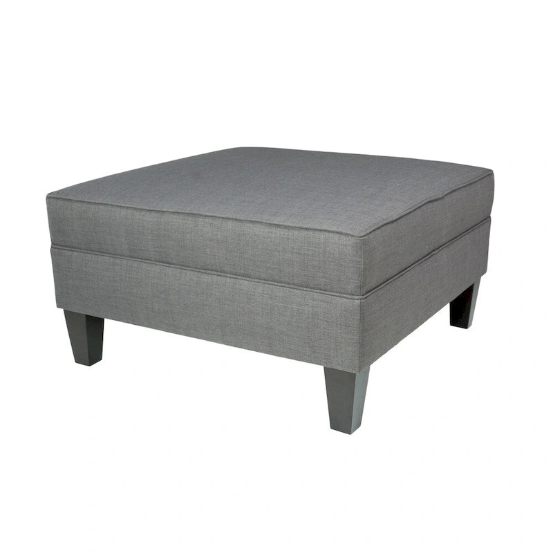 Pouf Madison Squared imbottito con bordino e di dimensioni Oversize