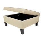 Pouf Madison Squared imbottito con bordino e di dimensioni Oversize