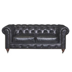 Divanetto Century Chesterfield - Pelle Castagno Chiaro