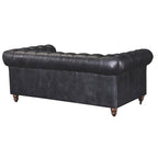 Divanetto Century Chesterfield - Pelle Castagno Chiaro