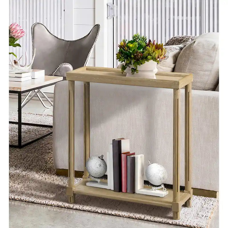 Tavolini Harrison stretti, set da 2, rovere anticato