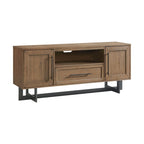 Consolle multimediale ampia Eden 70 con cassetto centrale aperto, Rustic Dune
