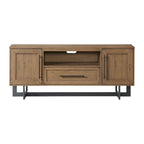 Consolle multimediale ampia Eden 70 con cassetto centrale aperto, Rustic Dune