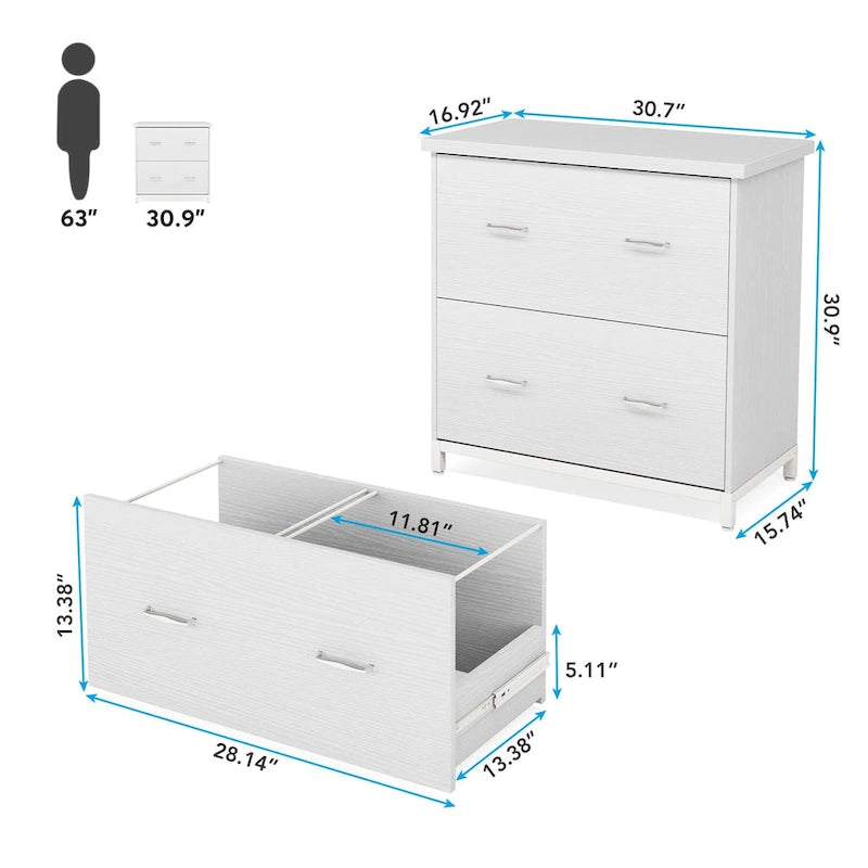 Classificatore orizzontale a 2 cassetti per ufficio domestico, formato Letter