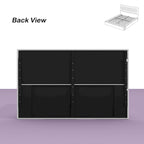 Struttura Letto Matrimoniale/King Size con LED e Testiera Imbottita Arredamento Camera da Letto