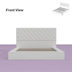 Struttura Letto Matrimoniale/King Size con LED e Testiera Imbottita Arredamento Camera da Letto