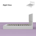 Struttura Letto Matrimoniale/King Size con LED e Testiera Imbottita Arredamento Camera da Letto