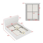 Struttura Letto Matrimoniale/King Size con LED e Testiera Imbottita Arredamento Camera da Letto