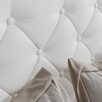 Struttura Letto Matrimoniale/King Size con LED e Testiera Imbottita Arredamento Camera da Letto