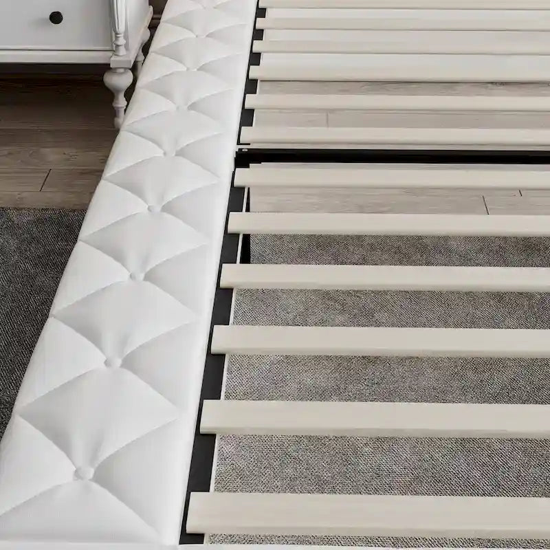 Struttura Letto Matrimoniale/King Size con LED e Testiera Imbottita Arredamento Camera da Letto