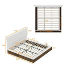 Struttura Letto Matrimoniale/King Size con LED e Testiera Imbottita Arredamento Camera da Letto