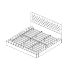 Struttura Letto Matrimoniale/King Size con LED e Testiera Imbottita Arredamento Camera da Letto