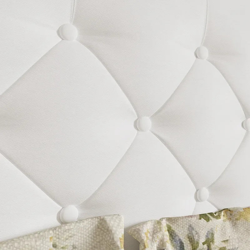 Struttura Letto Matrimoniale/King Size con LED e Testiera Imbottita Arredamento Camera da Letto