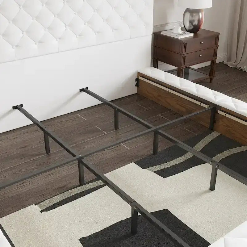 Struttura Letto Matrimoniale/King Size con LED e Testiera Imbottita Arredamento Camera da Letto