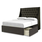 Letto contenitore imbottito a piattaforma Oxford Mammoth con 2 cassetti