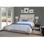 Letto contenitore imbottito a piattaforma Oxford Mammoth con 2 cassetti