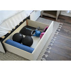 Letto contenitore imbottito a piattaforma Oxford Mammoth con 2 cassetti
