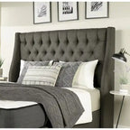 Letto contenitore imbottito a piattaforma Oxford Mammoth con 2 cassetti