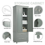 Armadio Alto con Due Cassetti per Bagno/Ufficio