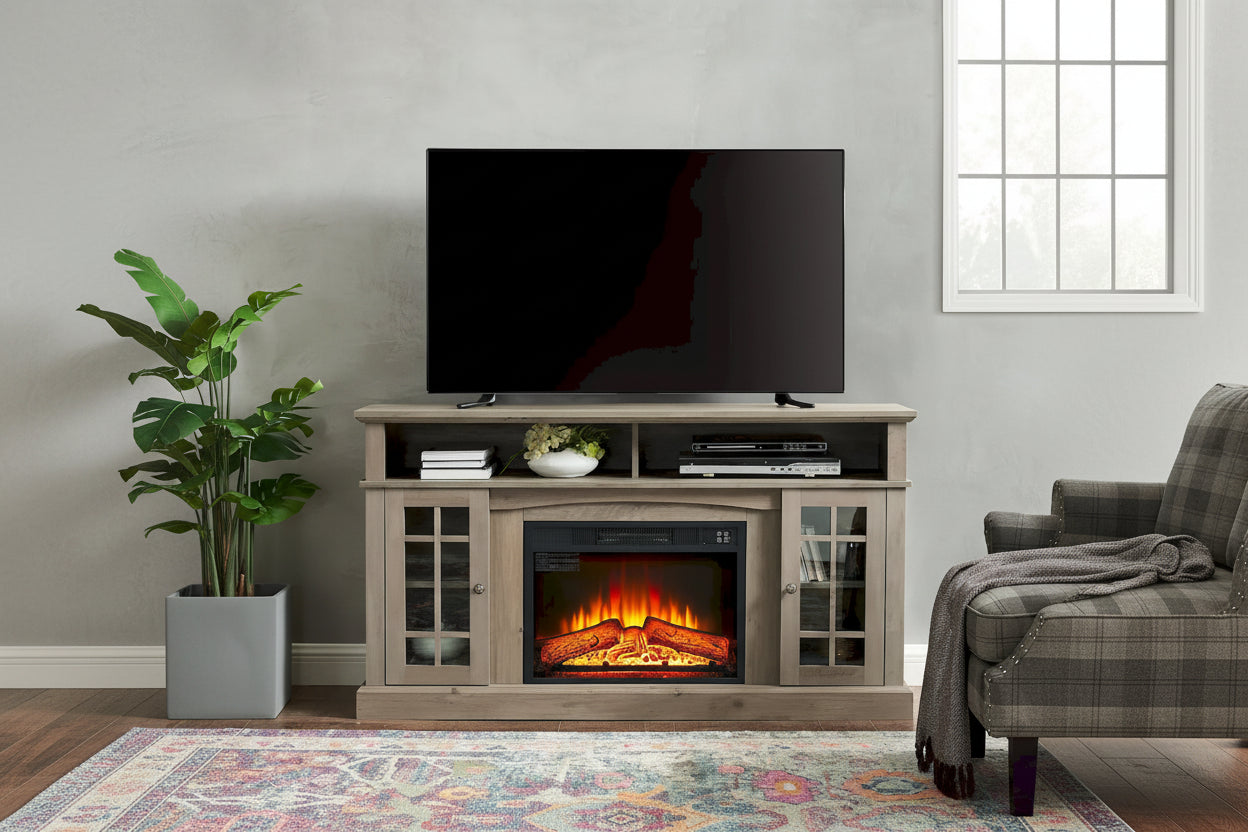 TV Stand for TVs up to 65 with Fireplace, LED Entertainment Center