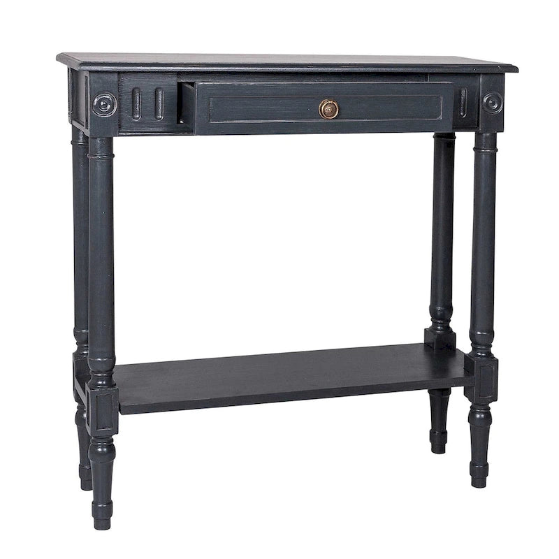 Consolle in legno con cassetto di