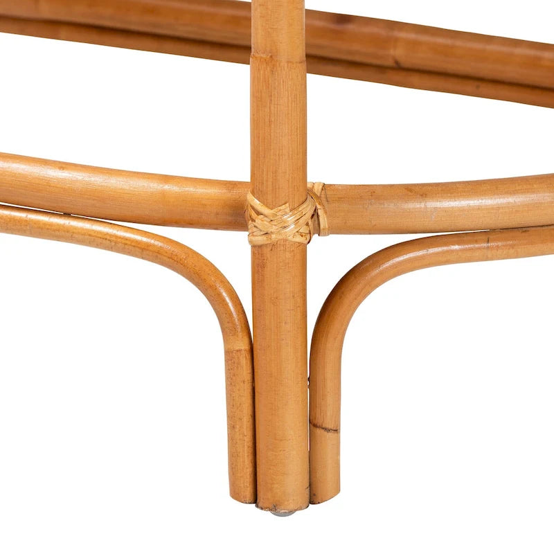 Console in rattan naturale stile bohémien