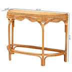Console in rattan naturale stile bohémien