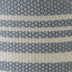 20 Pouf ottomani rotondi a righe blu e bianche