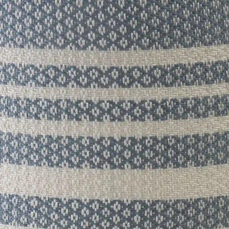 20 Pouf ottomani rotondi a righe blu e bianche