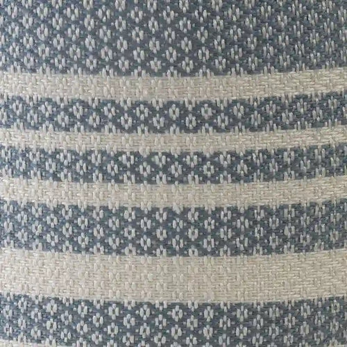 20 pouf/ottoman tondi a righe bianche e blu