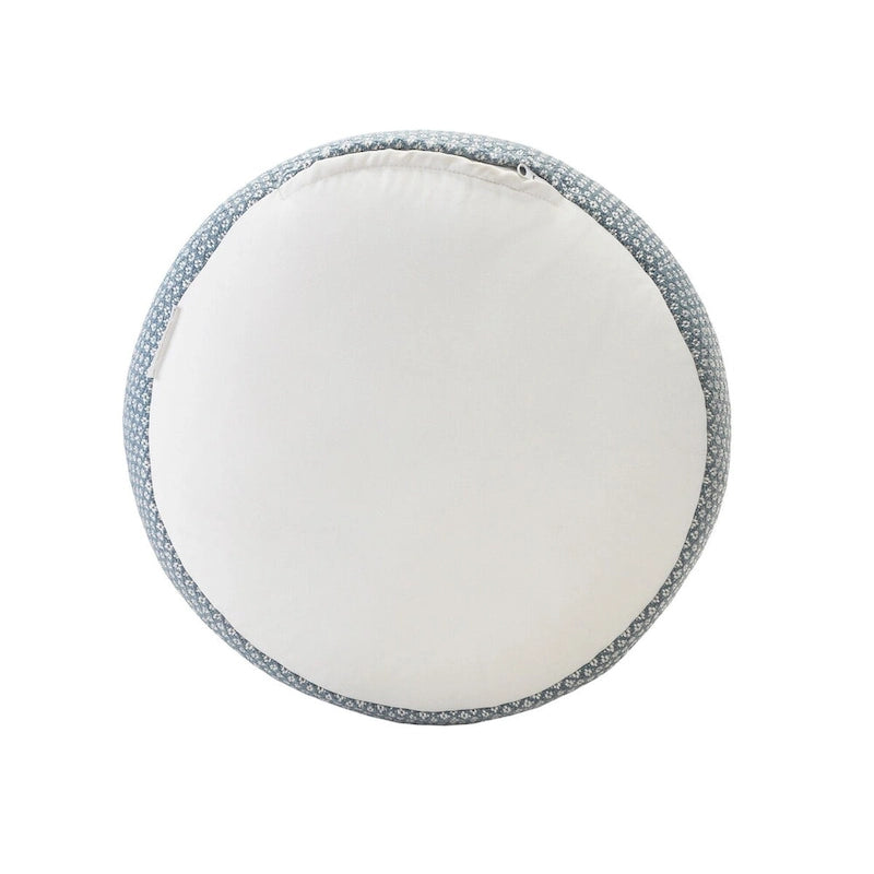 20 Pouf ottomani rotondi a righe blu e bianche