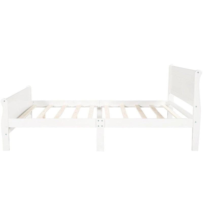 Letto a slitta con struttura in legno singolo/matrimoniale/queen size con pediera