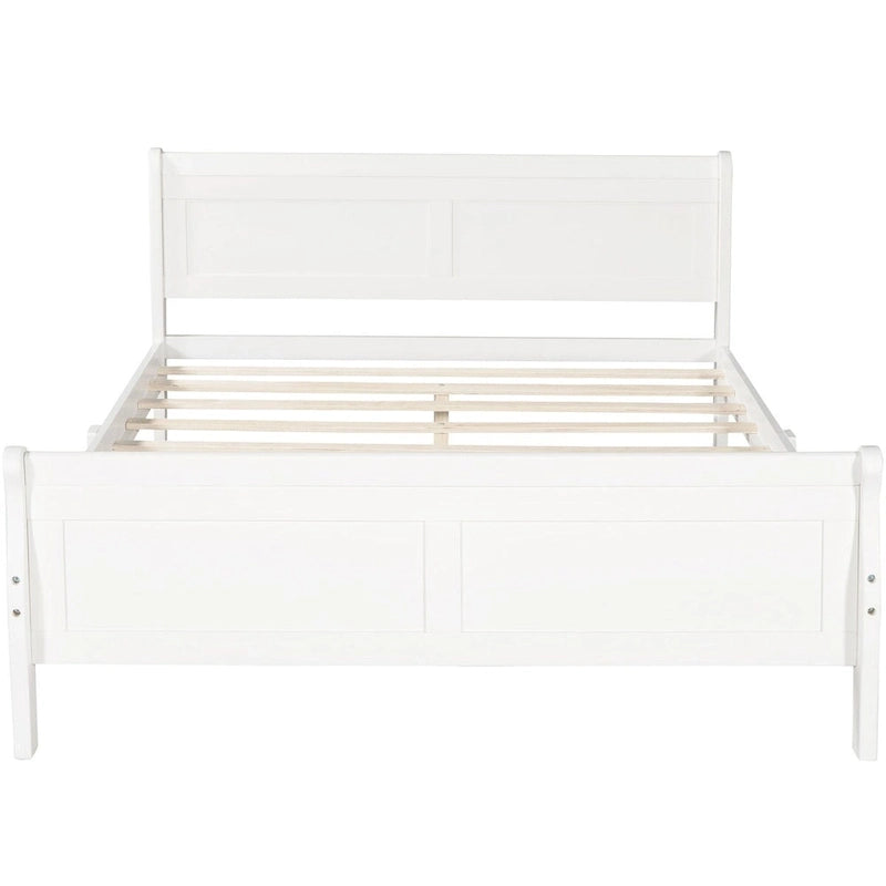 Letto a slitta con struttura in legno singolo/matrimoniale/queen size con pediera