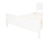 Letto a slitta con struttura in legno singolo/matrimoniale/queen size con pediera